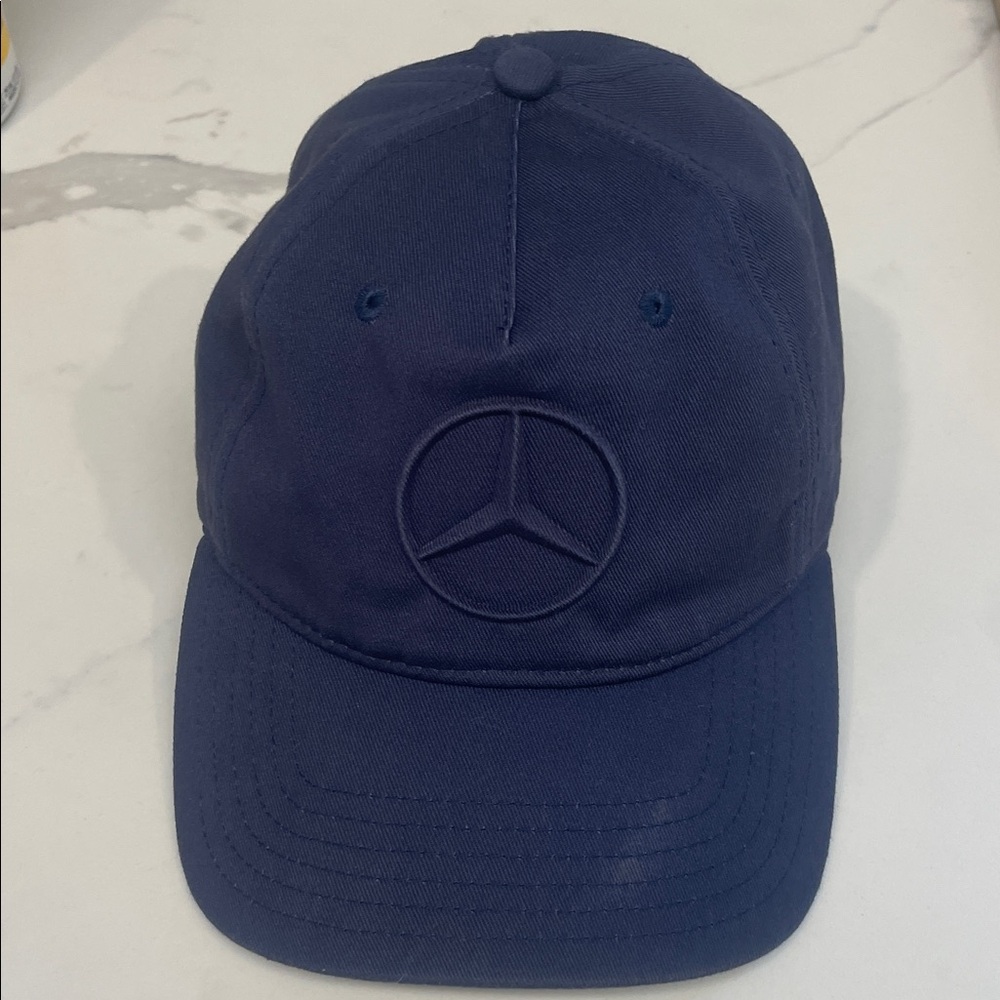 Mercedes-Benz Navy Blue Adjustable Cap – Unisex 5-Panel